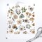 Woodland Sage Florals Green Flowers Gray Beige Olive Custom Printed Fabric by Spoonflower Various Fabrics by the Yard or Fat Quarter
